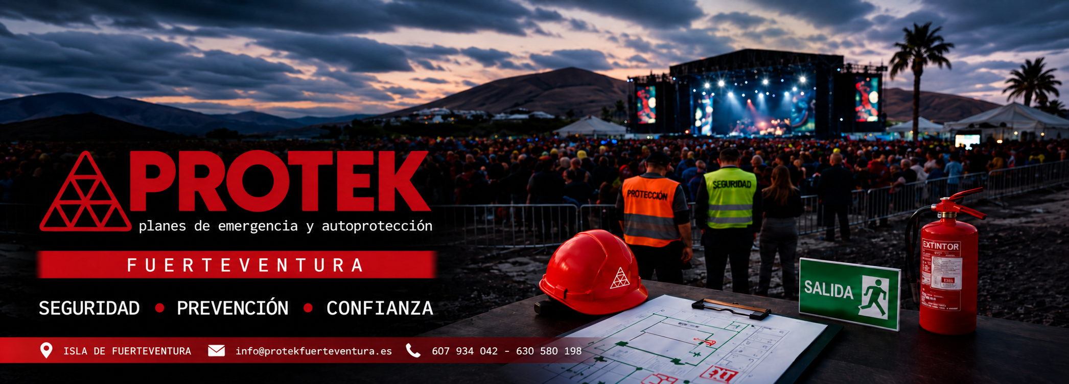 Protek - planes de emergencia y autoprotección para eventos en Fuerteventura